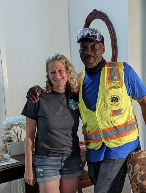 Arthur (a formerly incarcerated man) with a woman from A Brighter Way