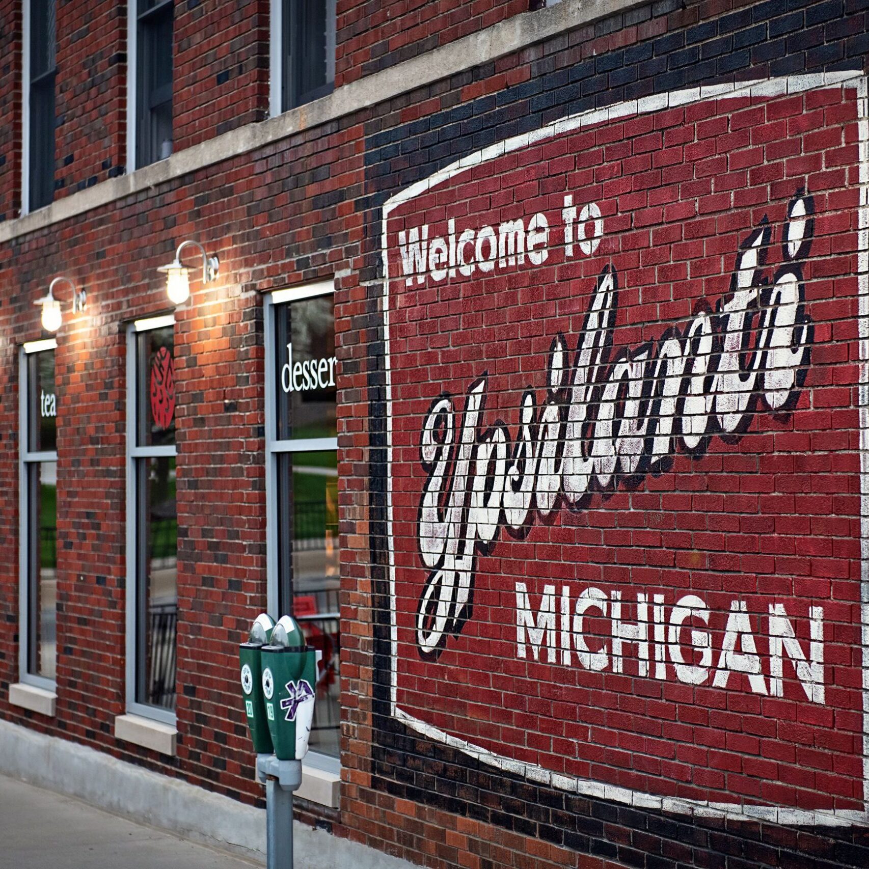 mural in downtown Ypsilanti Michigan that says Welcome to Ypsilanti Michigan